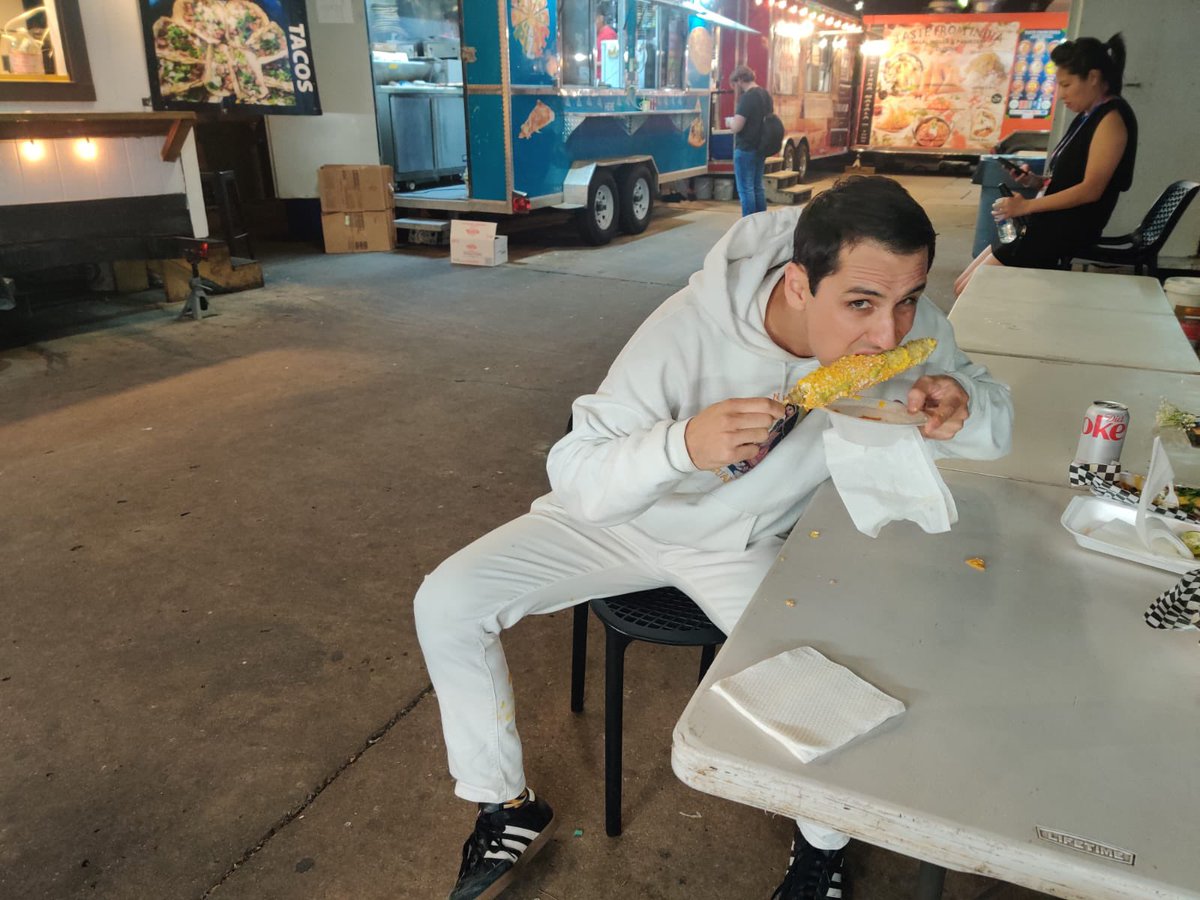 Yes, I spilled Dorito corn butter all over myself immediately before going on stage