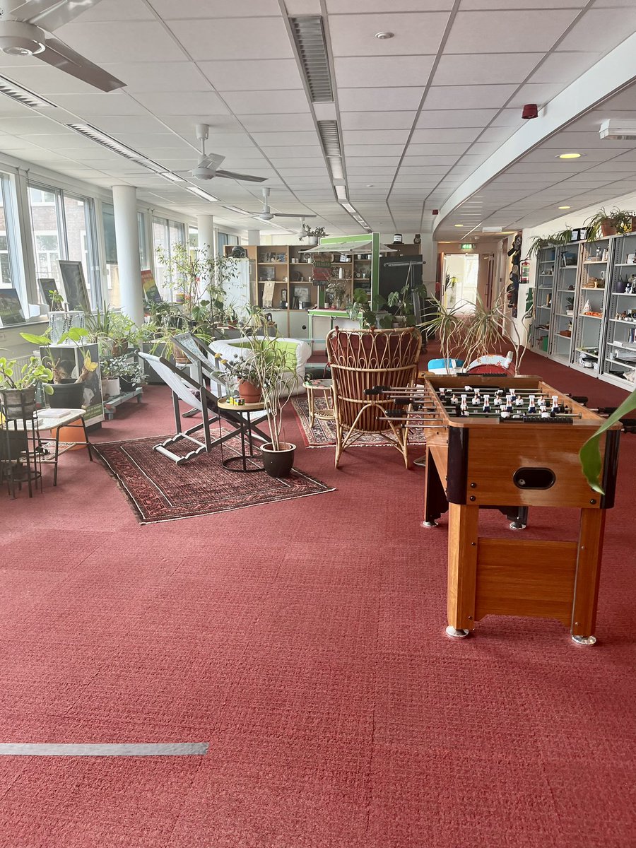 TasleemM's tweet photo. The EU charter of fundamental rights makes employers ensure working conditions which “respect employees health, safety &amp; dignity."This is my office, full of recreational spaces 4 our wellbeing. I wish all workers of the world would receive such great workspaces! #LabourDay23 https://t.co/X0G30Nu6CA