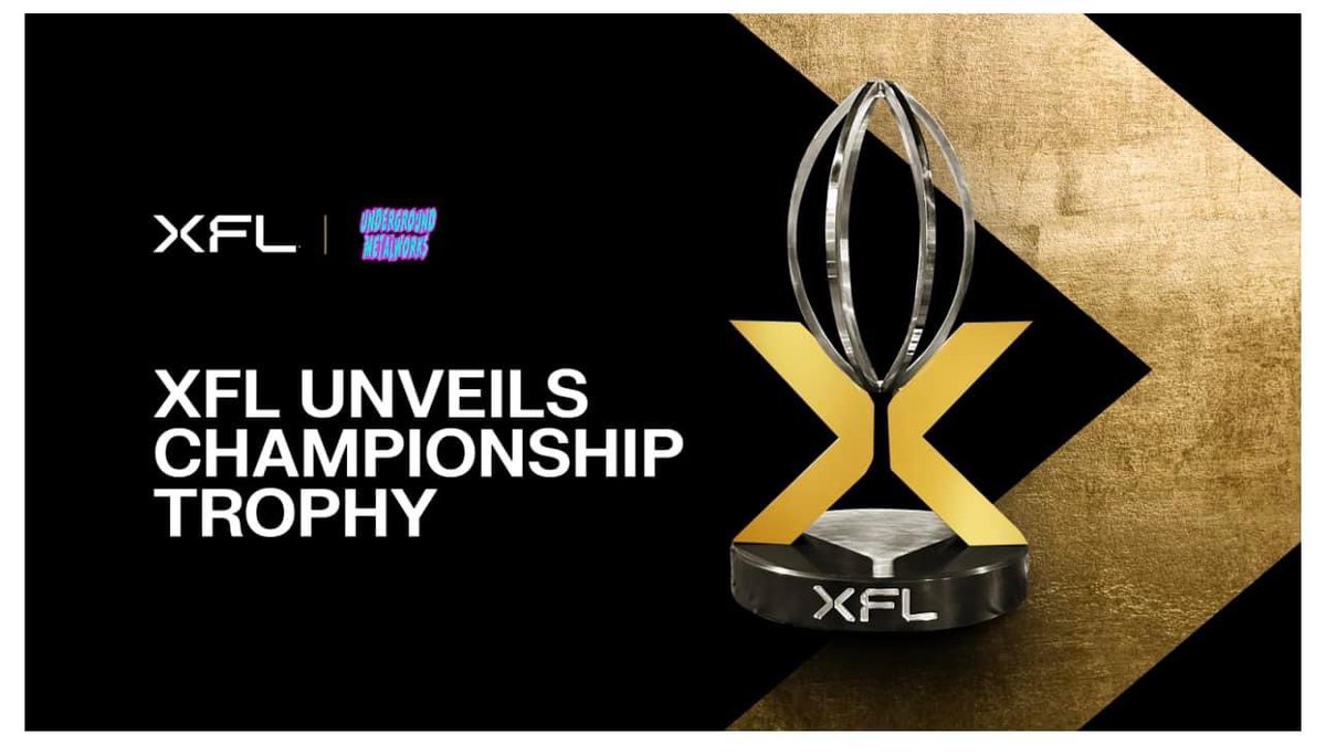 SPRINGFBNETWORK's tweet image. The @XFL2023 CHAMPIONSHIP TROPHY HAS BEEN UNVEILED! #XFL #XFL2023