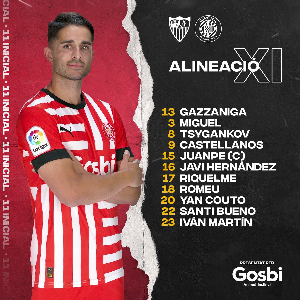 tribunerus_'s tweet photo. ‼️ XI del Girona
🛡️ Javi Hernández entra al lloc d'Arnau, veurem on es situa.
La resta, com l'onze contra el Madrid.

Recorda que el podràs seguir a https://t.co/GYjFBk7W9S https://t.co/M4wwcivgXW