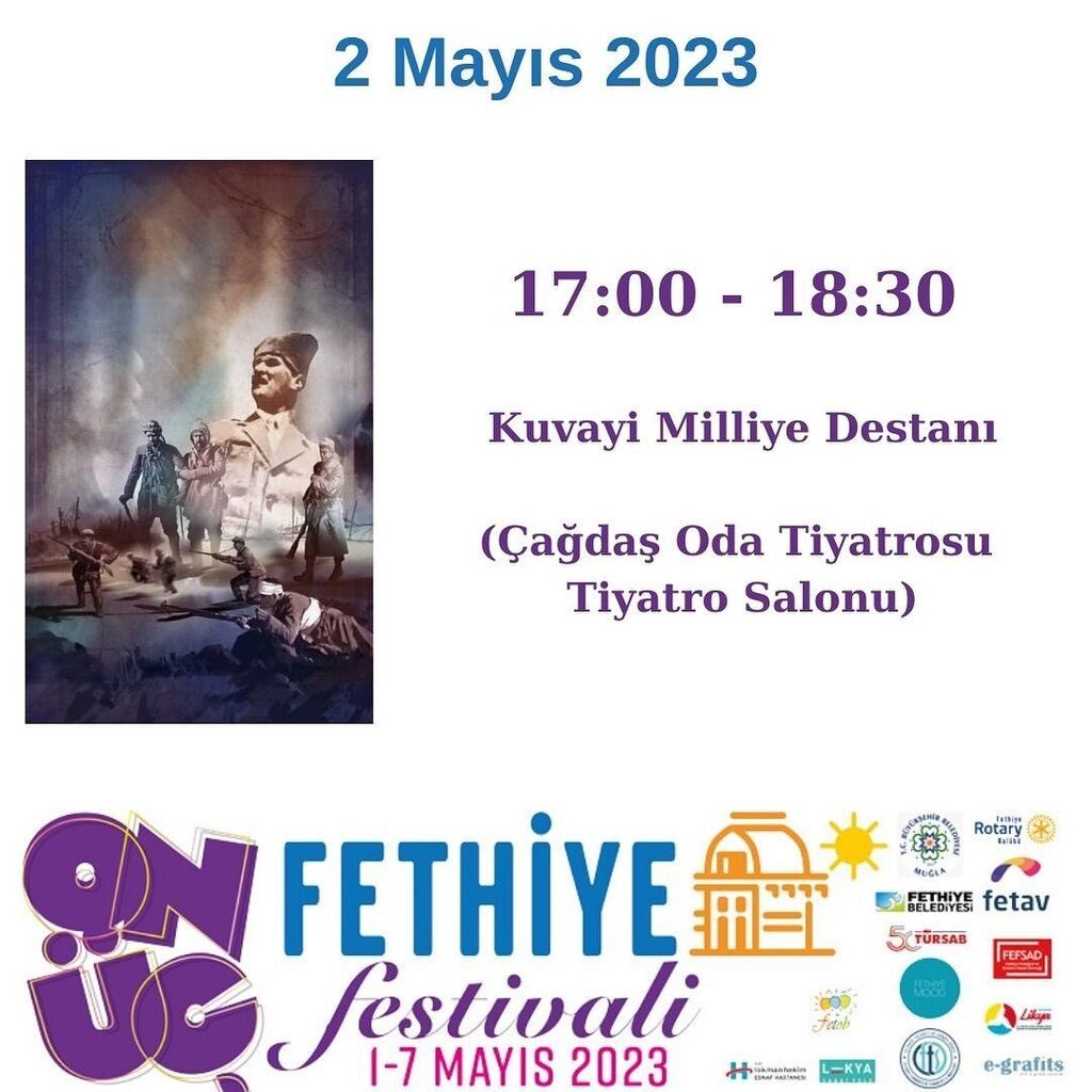17:00-18:30 - Kuvayi Milliye Destanı (Tiyatro Oyunu) (Çağdaş Oda Tiyatrosu) instagr.am/p/CrtXxDhILNk/
