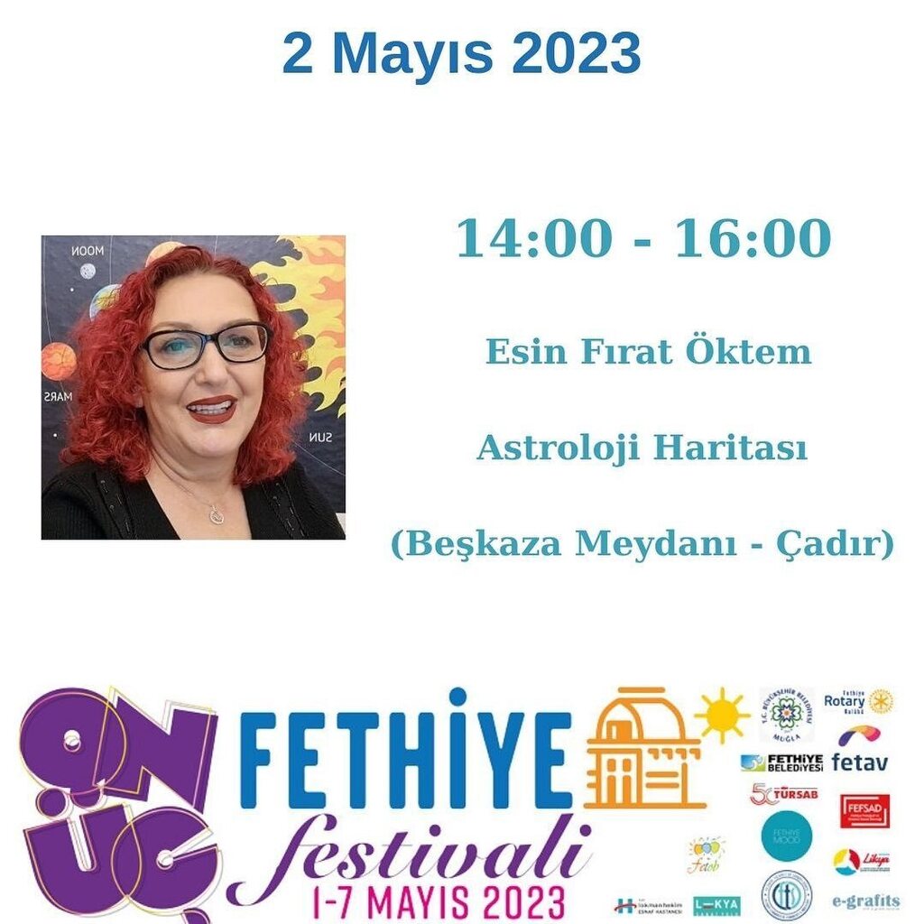 14:00-16:00 - Esin Fırat Öktem (Astrolog) (Beşkaza Meydanı – Çadırlar) instagr.am/p/CrtW9AII-Q5/