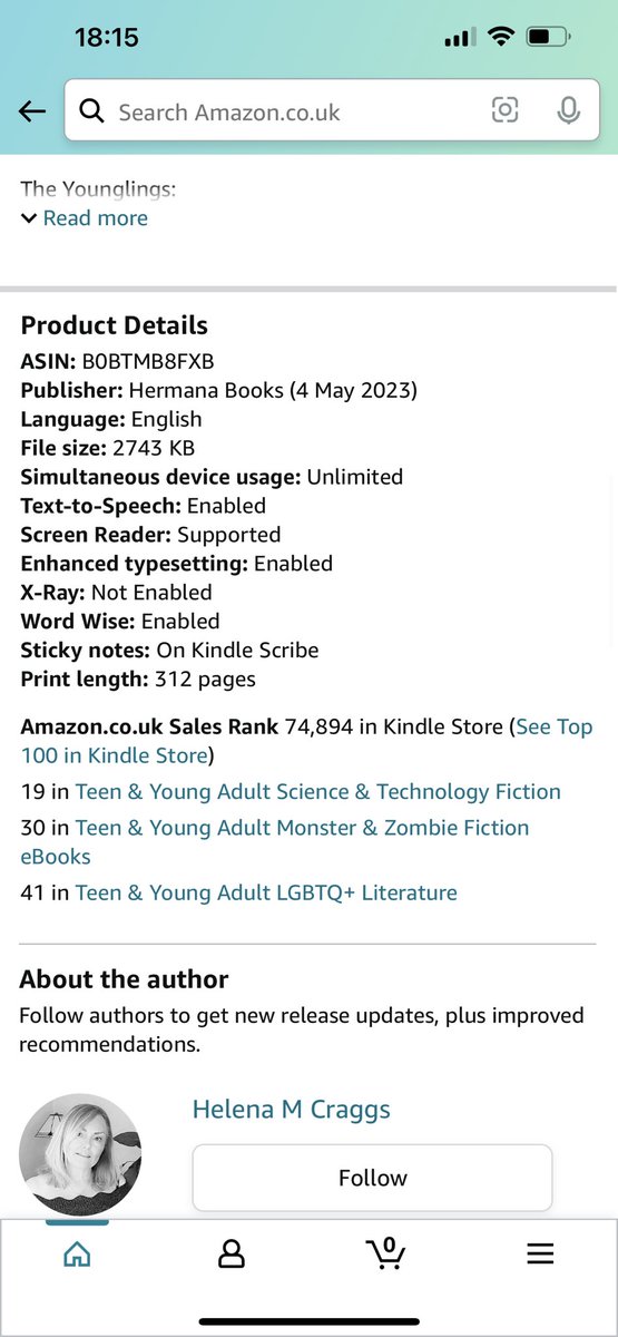 Eeep first day of free for the first 2 Younglings books and look 👀 in the free kindle store. I’m super delighted ❤️
Plus M&M has climbed in the kindle store. Released this Friday 🥰