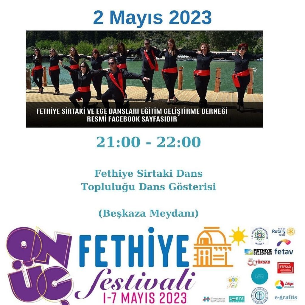 21:00-22:00 - Ege Dans Topluluğu – Dans Gösterisi (Beşkaza Meydanı) instagr.am/p/CrtYDQcIw8Y/