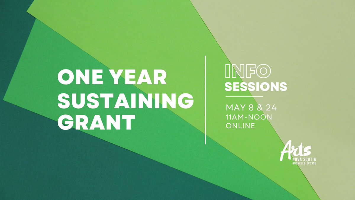 Announcing the One Year Sustaining Grant for organizations that develop and sustain Nova Scotia’s arts community that have not had access to operating assistance. 

Apply by May 31

artsns.ca/news/one-year-…