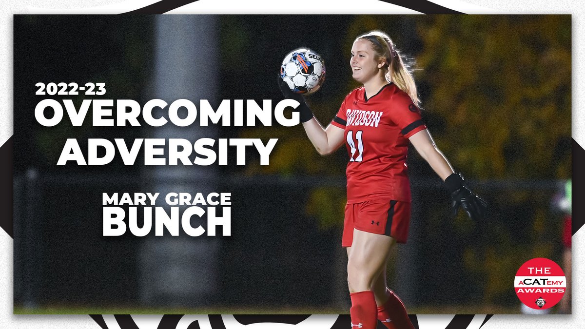 DavidsonWildcat's tweet photo. Setbacks often set the stage for significant comebacks. 

Season-ending injury ➡️ A-10 honors, multiple school records, team in the A-10 postseason!

Congrats to … Mary Grace Bunch of @DavidsonWSoc, winner of the 𝙊𝙑𝙀𝙍𝘾𝙊𝙈𝙄𝙉𝙂 𝘼𝘿𝙑𝙀𝙍𝙎𝙄𝙏𝙔 Award! https://t.co/GVI1FG8v0L