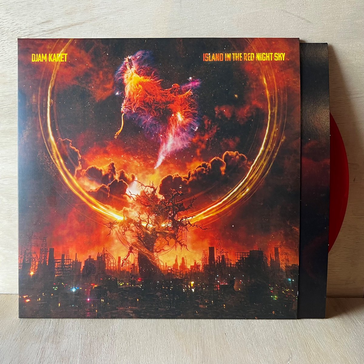 Happy May Day!  What is a better way to celebrate than with some new vinyl? Limited and numbered to 250, our new album, Island In The Red Night Sky, is available on TRANSLUCENT RED 180 GRAM VINYL!  Head on over to our <a href="/Bandcamp/">bandcamp</a> page and grab one #progrock djamkaret.bandcamp.com/album/island-i…