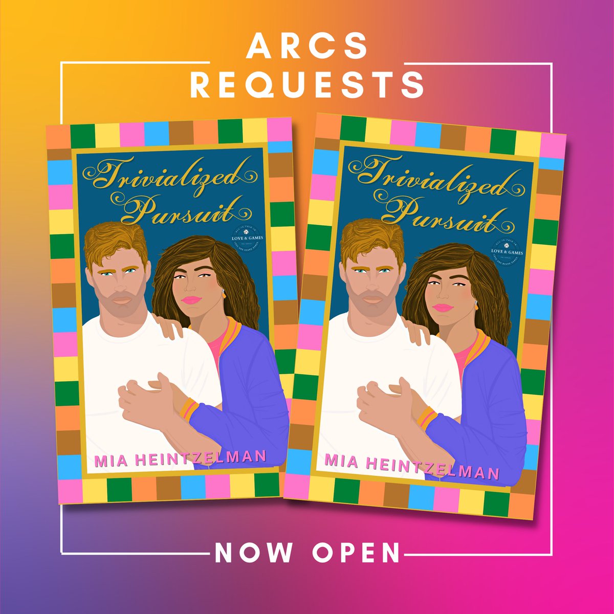 𝗔𝗥𝗖 𝗥𝗘𝗤𝗨𝗘𝗦𝗧𝗦 𝗔𝗥𝗘 𝗢𝗣𝗘𝗡 for Trivialized Pursuit 🎉

The Love & Games Series continues for Rox and Murph in a “Just friends” to lovers battle of wits and hearts. 

🔗 miaheintzelman.com/arcteam.html