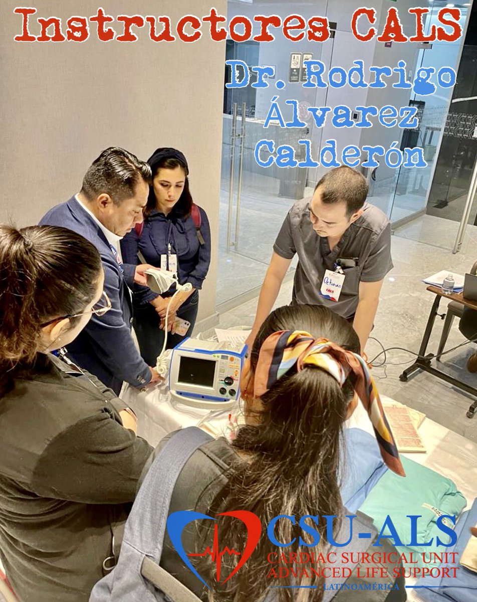 🫀 CALS
🧑🏻‍🏫 Dr. Rodrigo Alvarez Calderón (Anestesiologo- Cuidados Críticos)
☝🏻 Instrucción de terapia eléctrica ⚡️ 
1️⃣ Desfibrilación Externa y directa al corazón 
2️⃣ Conexión y uso de palas internas de desfibrilación 
3️⃣ Conexión y correcta configuración de marcapaso trascutaneo