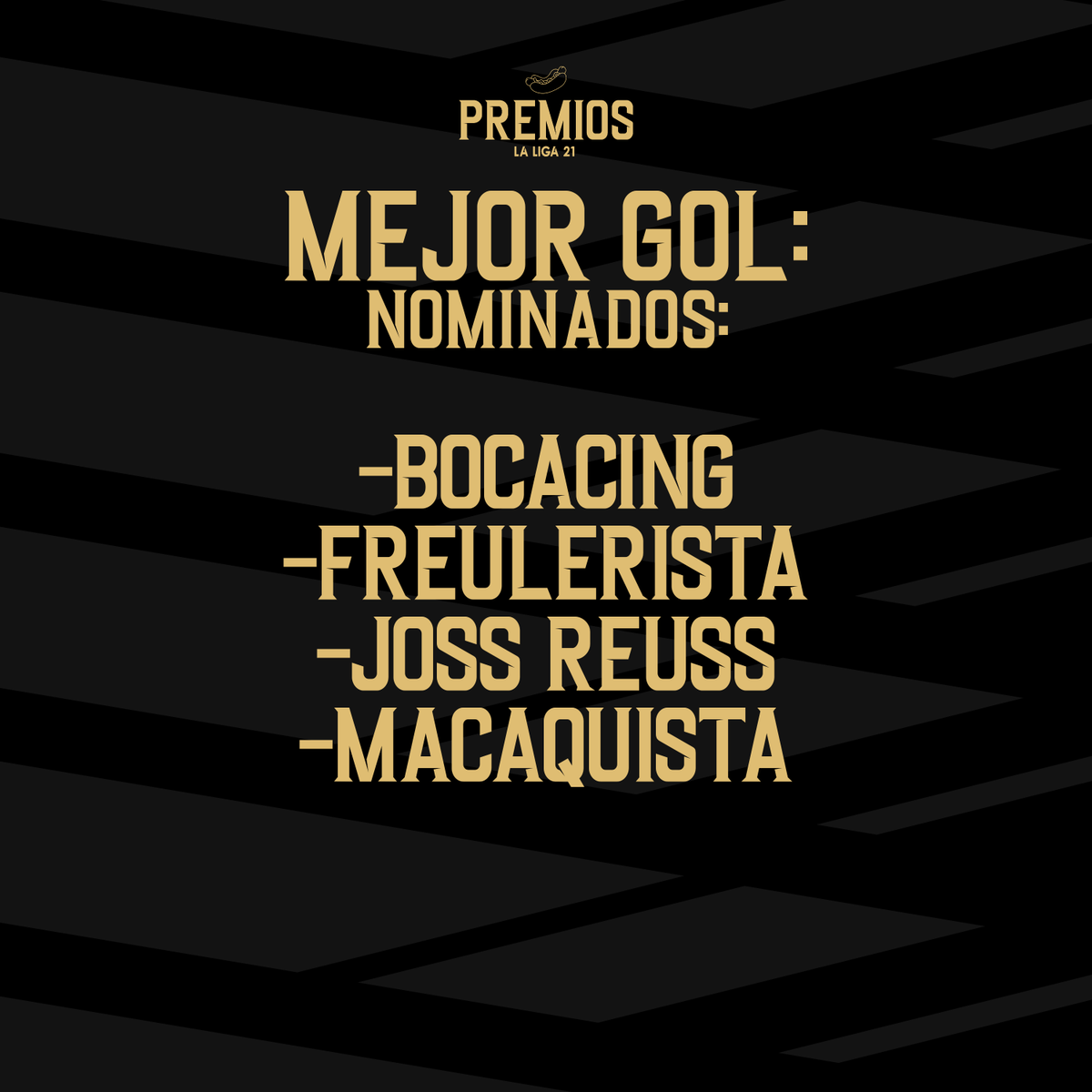 LaLiga21Of's tweet photo. Y acá vamos con los goles... 564 en toda la temporada. Rescatar solo 4 es dificilísimo.
#Nominados a #MejorGol (videos abajo).
#Bocacing (@sportingd19)
#Freulerista (@equipollo)
#JossReuss (@PES_UN1TED)
#Macaquista (@OlimpiaGang) https://t.co/2MXiYpx3fF