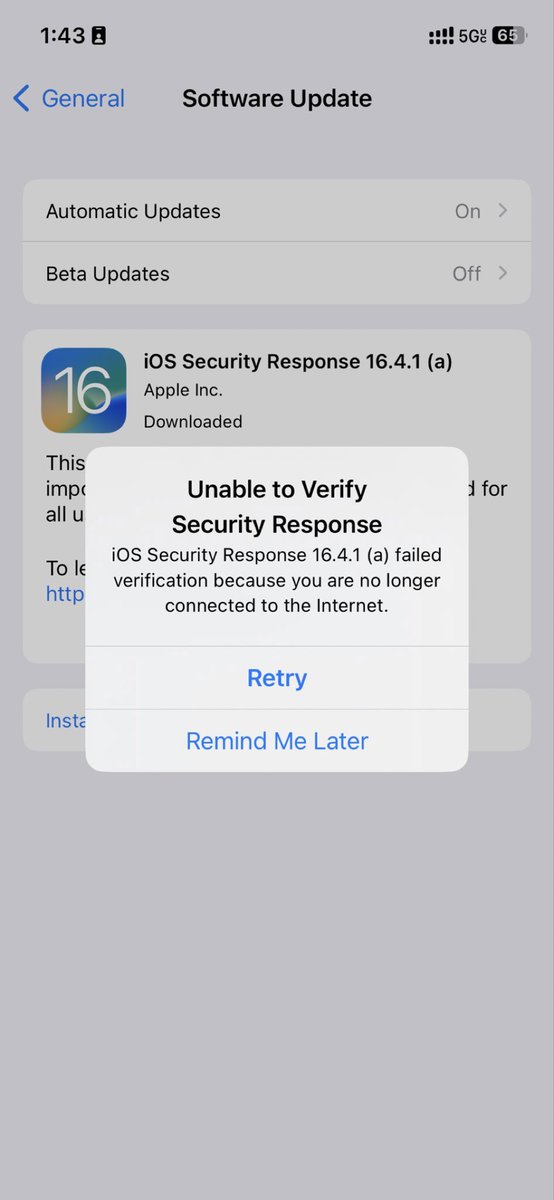 Was ist grad bei @Apple kaputt? 16.4.1 (a) #apple #ios #emergency #update