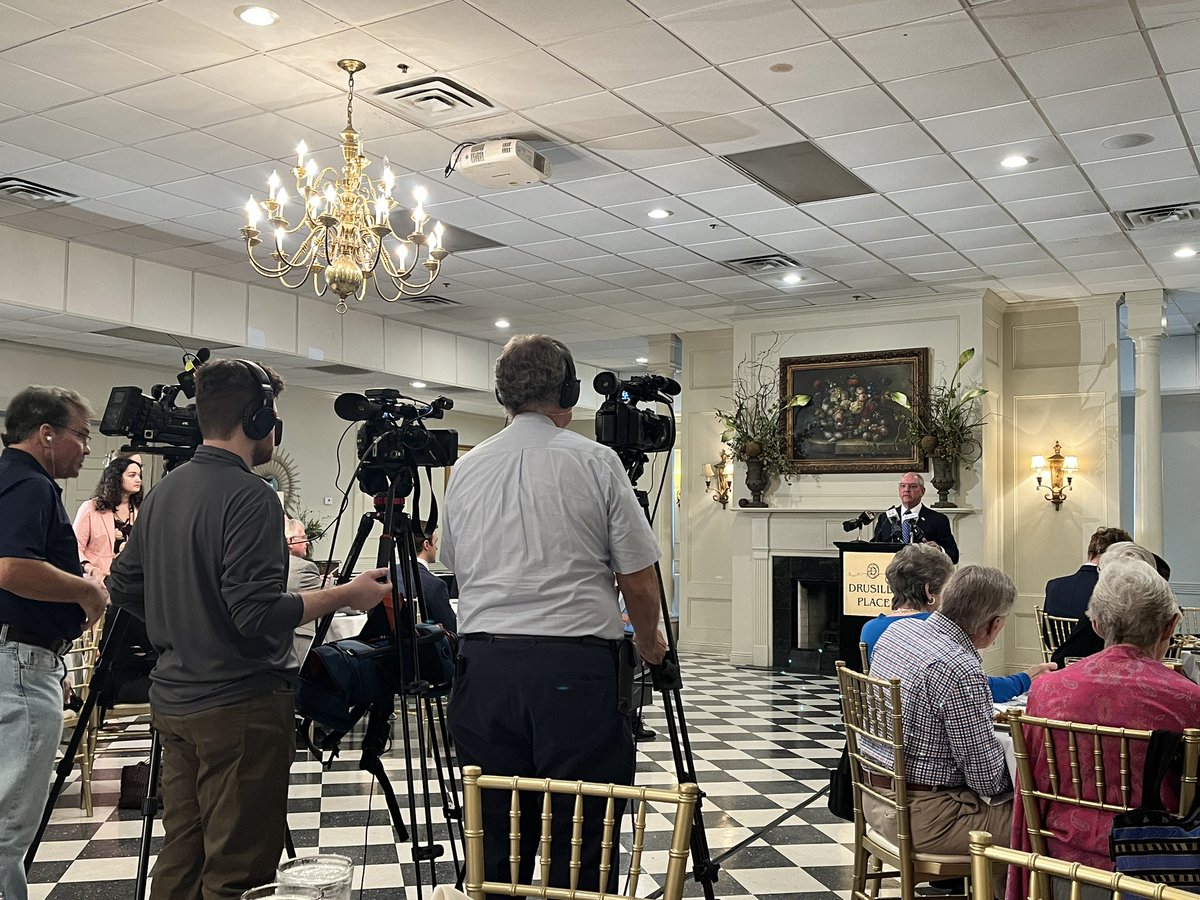Gov. John Bel Edwards addressing Baton Rouge Press Club today and outlining his legislative agenda. He also went over some of our successes and goals for the state, including investments in statewide internet access and education.