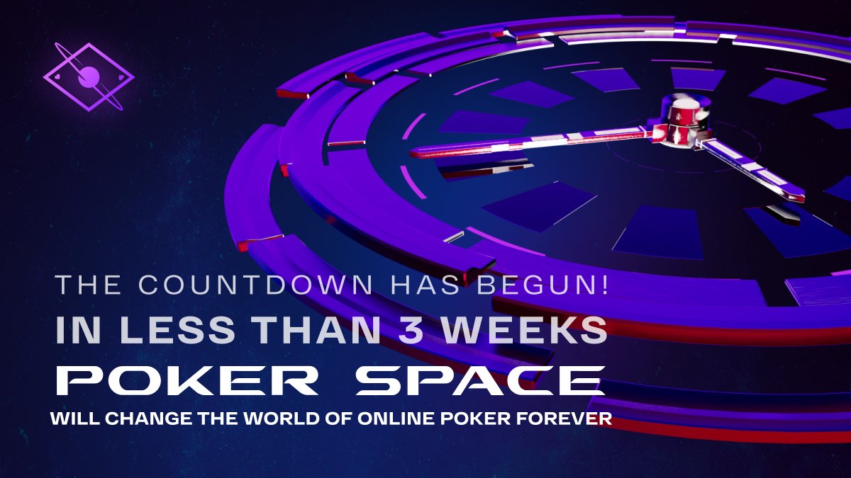 🚀 The countdown has begun! In just 3 weeks, PokerSpace will revolutionize the way you play poker online. Stay tuned for more updates! #PokerSpace #blockchain #poker