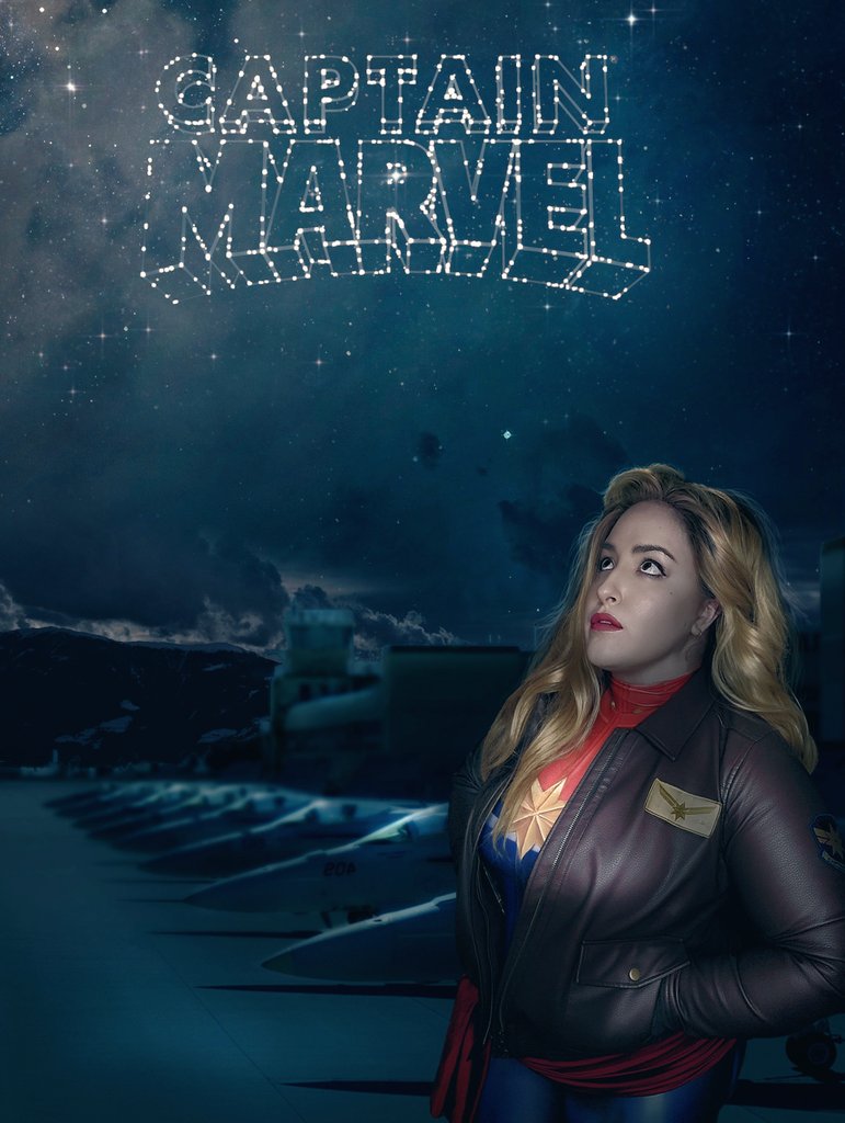 Happy #CaptainMarvel Monday! Recreating one of my favorite comic covers ✨️ Comic by @kellysue #filipeandrade #jordiebellaire @captainmarvel
Composite: @JudahTalion 
@brielarson @MarvelStudios #marvel #themarvels