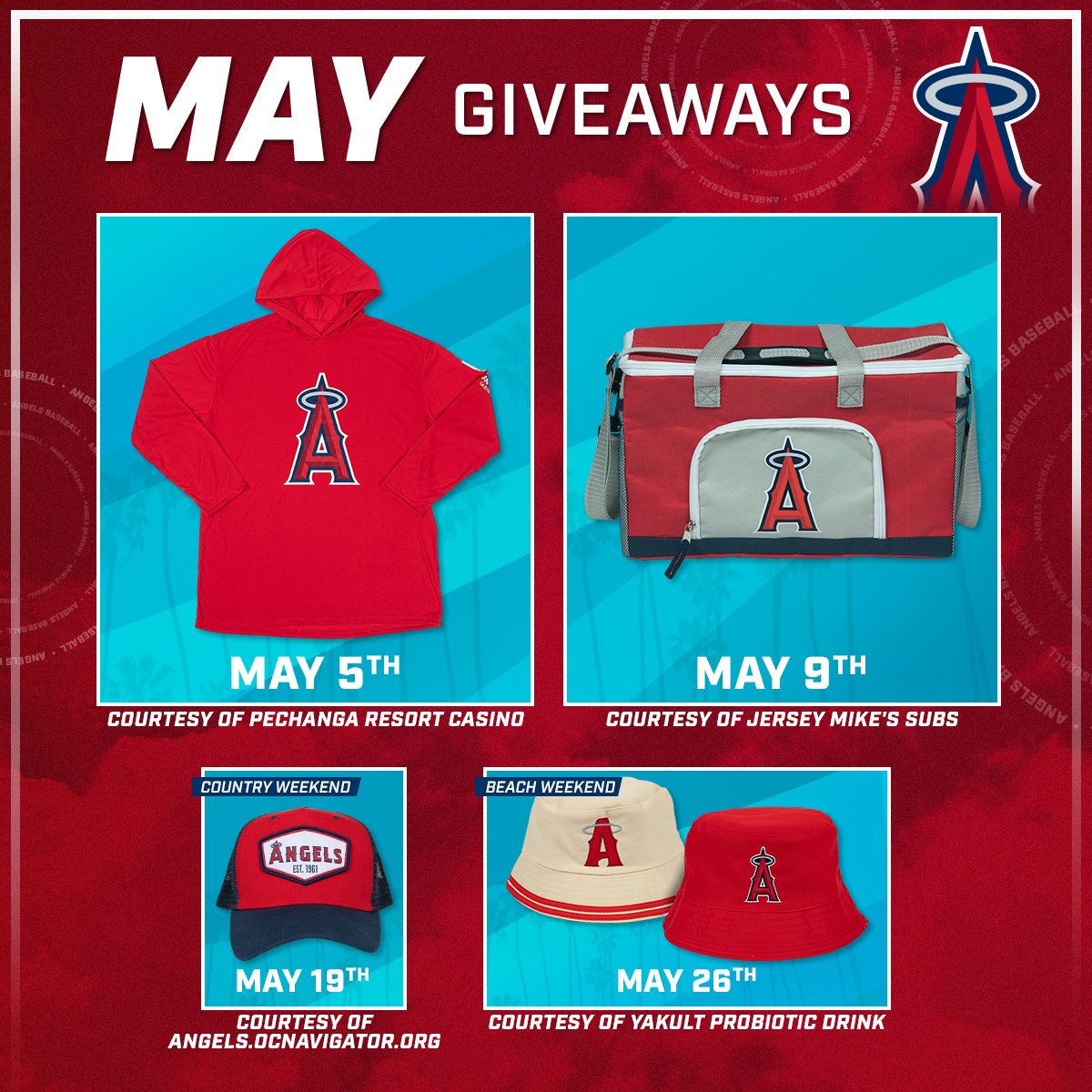 Angels Baseball Giveaways 2024 Jemmie Vanessa