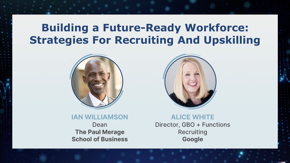 UCI's Center for Digital Transformation (@uci_cdt) on Twitter photo Inspiring to hear Alice White, Director, GBO + Functions Recruiting, <a href="/Google/">Google</a>, and Dean Ian Williamson, <a href="/UCIrvine_MBA/">UCI Paul Merage School of Business</a>, speak about the challenges of #employeeengagement at CDT's 2022 signature conference. 
Listen more at: bit.ly/42d7Yt3
#digitaltransformation #talent Inspiring to hear Alice White, Director, GBO + Functions Recruiting, <a href="/Google/">Google</a>, and Dean Ian Williamson, <a href="/UCIrvine_MBA/">UCI Paul Merage School of Business</a>, speak about the challenges of #employeeengagement at CDT's 2022 signature conference. 
Listen more at: bit.ly/42d7Yt3
#digitaltransformation #talent