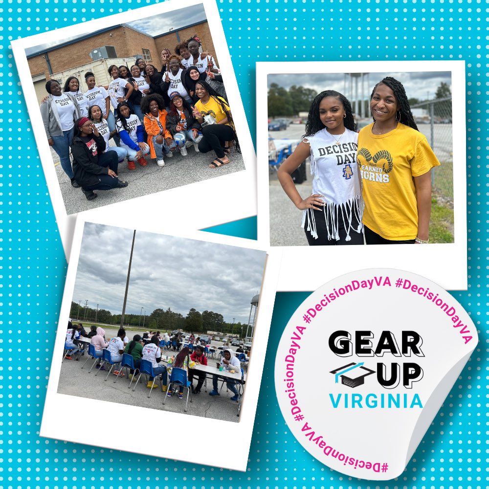 Happy #decisiondayva! Congratulations to our GEAR UP students at Brunswick High School on their decision to level up their education. 🎓#gearupworks #gearupva