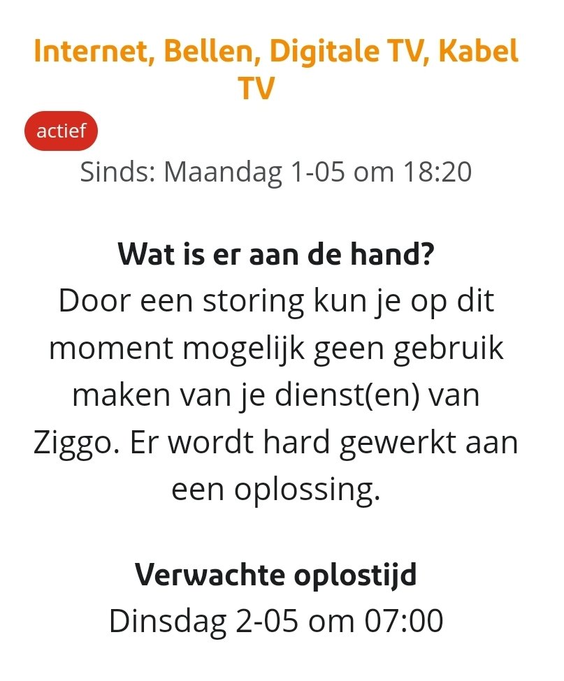 0,0 Ziggo sinds 15 uur tot morgenochtend met zakelijk internet. Handig! Ben benieuwd naar de compensatie voor mijn dataverbruik... <a href="/ZiggoZakelijk/">Ziggo Zakelijk</a> <a href="/ZiggoWebcare/">Ziggo</a>