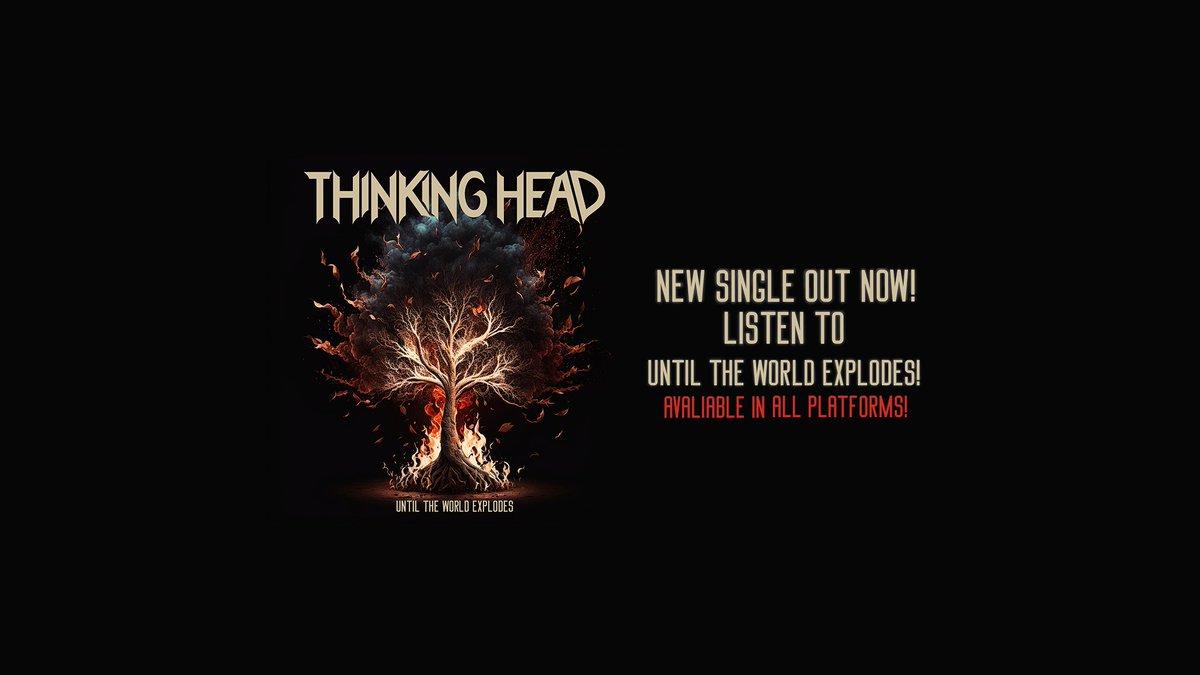 Thinking_Head_'s tweet photo. Until The World Explodes is already out!

Avaliable in all streaming platforms! https://t.co/hhovg9PzXV