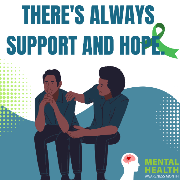 No matter how tough things may seem right now, there is always help  available. If you or someone you know is in distress or crisis, call  #988 for immediate access to mental health services. #MHAM2023  #Together4MH