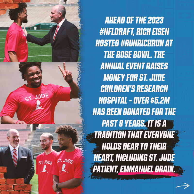 nflnetwork's tweet photo. The impact @stjude has made on children's lives is truly amazing 💙

Keep up the good work, Emmanuel 😤 @richeisen | #RunRichRun