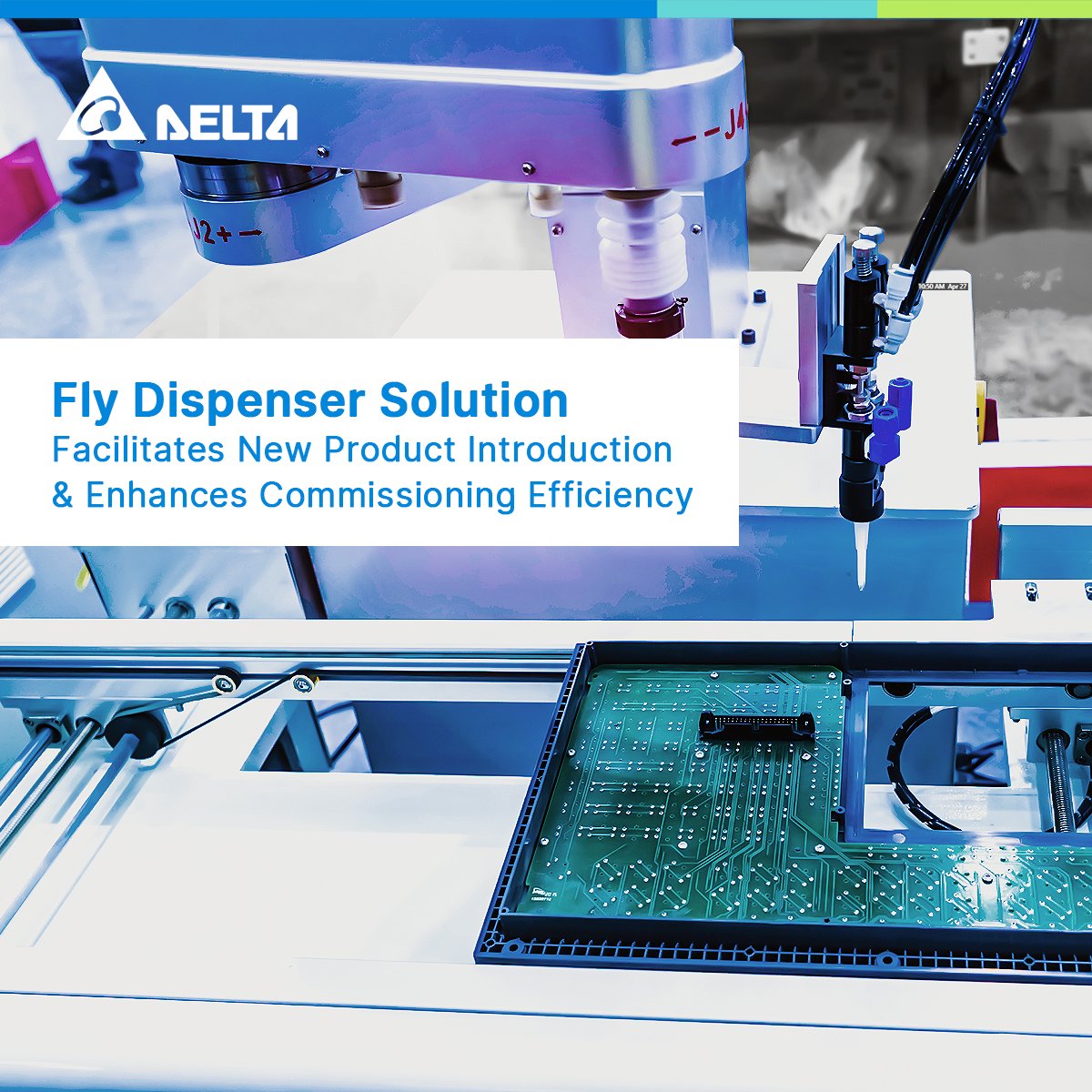 Streamline your PCB production with Delta's Fly Dispenser Solution for robotic glue dispensing. Its workflow diagrams and graphs enable fast duplication and optimized efficiency, breaking manufacturing bottlenecks. Discover more: pulse.ly/hw7bco6lh1

#IndustryAutomation