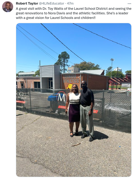 jallen1985's tweet photo. "So glad I ran off that bla—make that 'liberal'—nominee for state superintendent. ...

"What do you mean he's still here? ...

"Robert Taylor's still in Mississippi? ...

"HE'S IN LAUREL???? WOKENESS INVADED THE FREE STATE OF JONES?!?!" https://t.co/8rl5W0oyP4