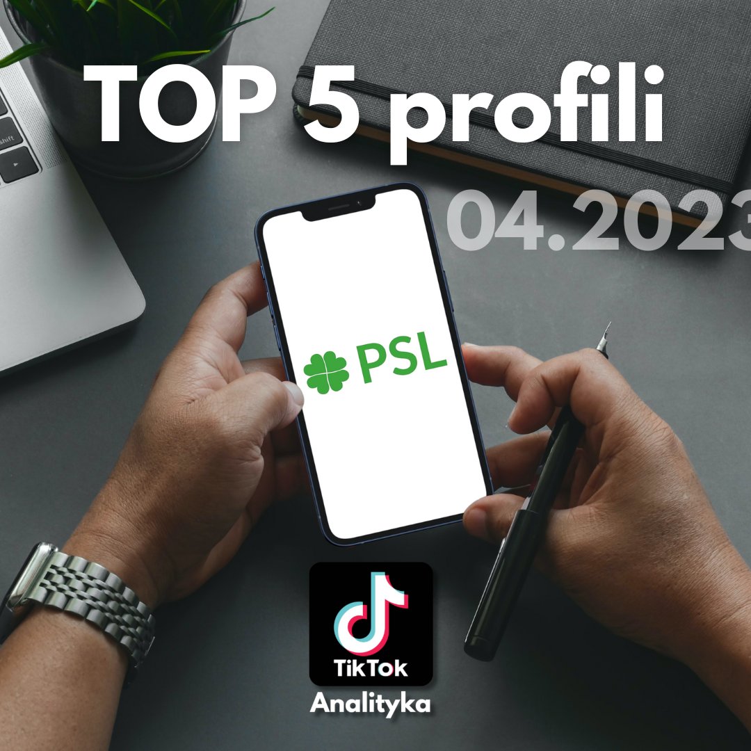 TikTokAnalityka's tweet photo. TOP 5⃣ profili na #TikTok🇵🇱wg. sumy wyświetleń filmów opublikowanych w kwietniu 2023📅Stan na 30.04 
👉Politycy @nowePSL:
1.@motykamilosz - 622 tyś.
2.@MatMaciejczyk - 457 tyś.
3.@DariuszKlimczak - 270 tyś.
4. @Stefaniak__ - 74 tyś.
5. @MarcinOszanca - 19 tyś. https://t.co/ccajPKqj15