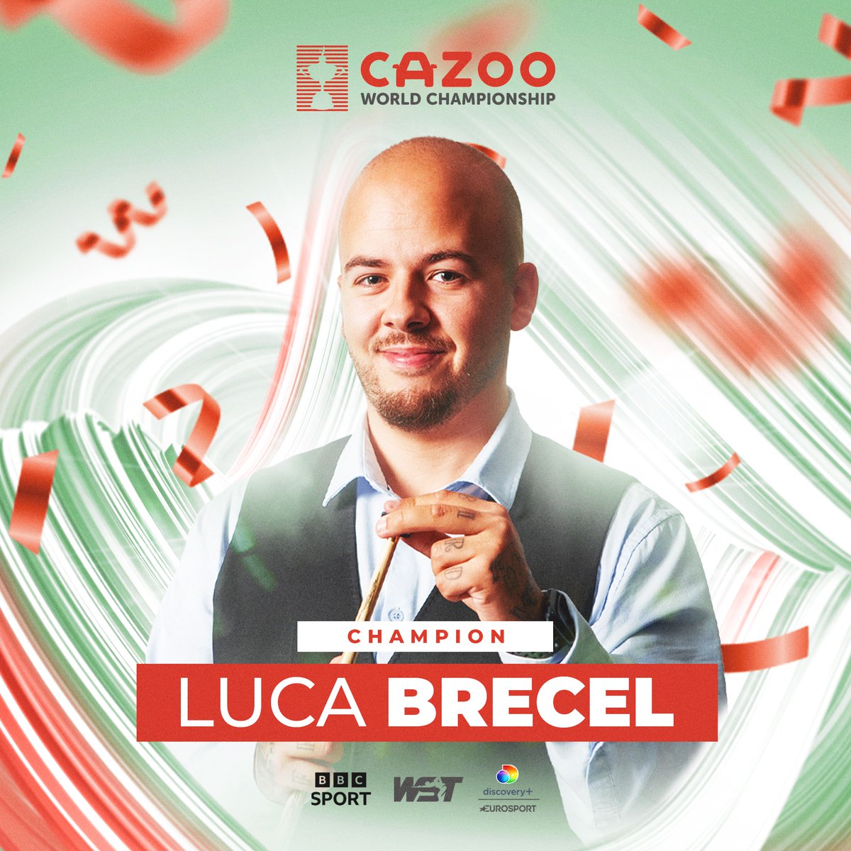 LUCA BRECEL IS SNOOKER CHAMPION OF THE WORLD!! 🌍🏆

#CazooWorldChampionship | @CazooUK