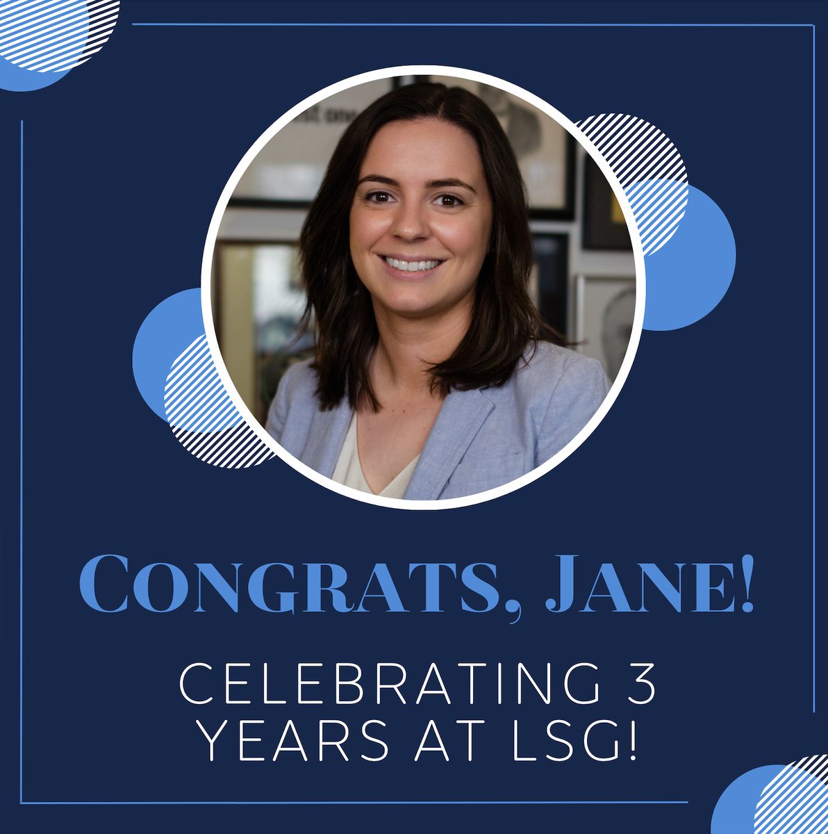 Join us in celebrating Jane McGrath's 3 year anniversary at LSG!

Jane is an Associate Vice President and works with clients across the full range of Liberty Square Group government relations, public affairs and strategic communications services.

Congrats, Jane!