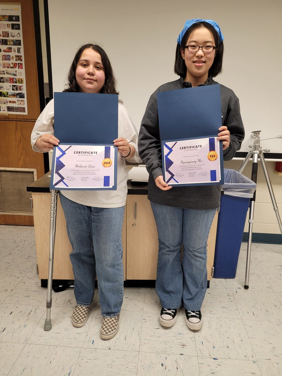 Rebeccah Silver (@rebeccah_silver) on Twitter photo Congratulations to Hyunyoung Mo for 1st place and Melanie Rios for 2nd place in the <a href="/Wheeling_Cats/">Wheeling High School</a> Senior Art Show. Both receive a scholarship that they can use towards the post-secondary school of their choice! <a href="/JBaleArt/">JBaleArt</a>, <a href="/coachcaz214/">Catherine Zaworski</a>, @rkinnee, <a href="/WHS_FineArts/">Wheeling Fine Arts</a> Congratulations to Hyunyoung Mo for 1st place and Melanie Rios for 2nd place in the <a href="/Wheeling_Cats/">Wheeling High School</a> Senior Art Show. Both receive a scholarship that they can use towards the post-secondary school of their choice! <a href="/JBaleArt/">JBaleArt</a>, <a href="/coachcaz214/">Catherine Zaworski</a>, @rkinnee, <a href="/WHS_FineArts/">Wheeling Fine Arts</a>