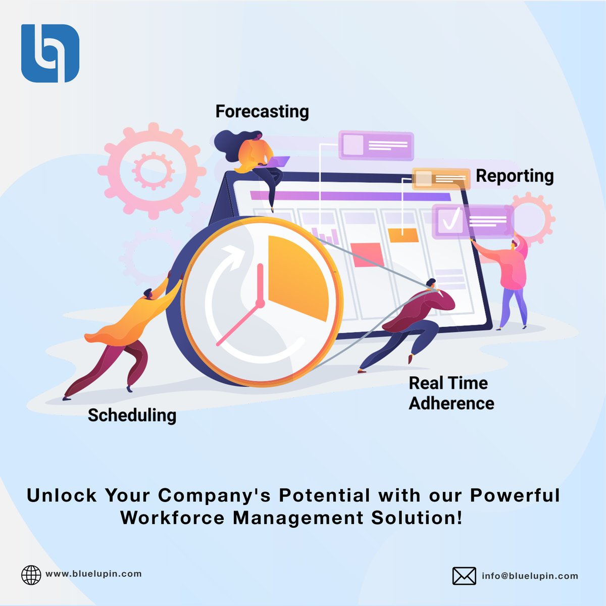 Bluelupintech's tweet image. Maximize your company&apos;s potential with our workforce management application, improving operational efficiencies and employee satisfaction.

#bluelupin #services #servicemanagementsoftware #serviceworkersoftware #workforcemanagementapp