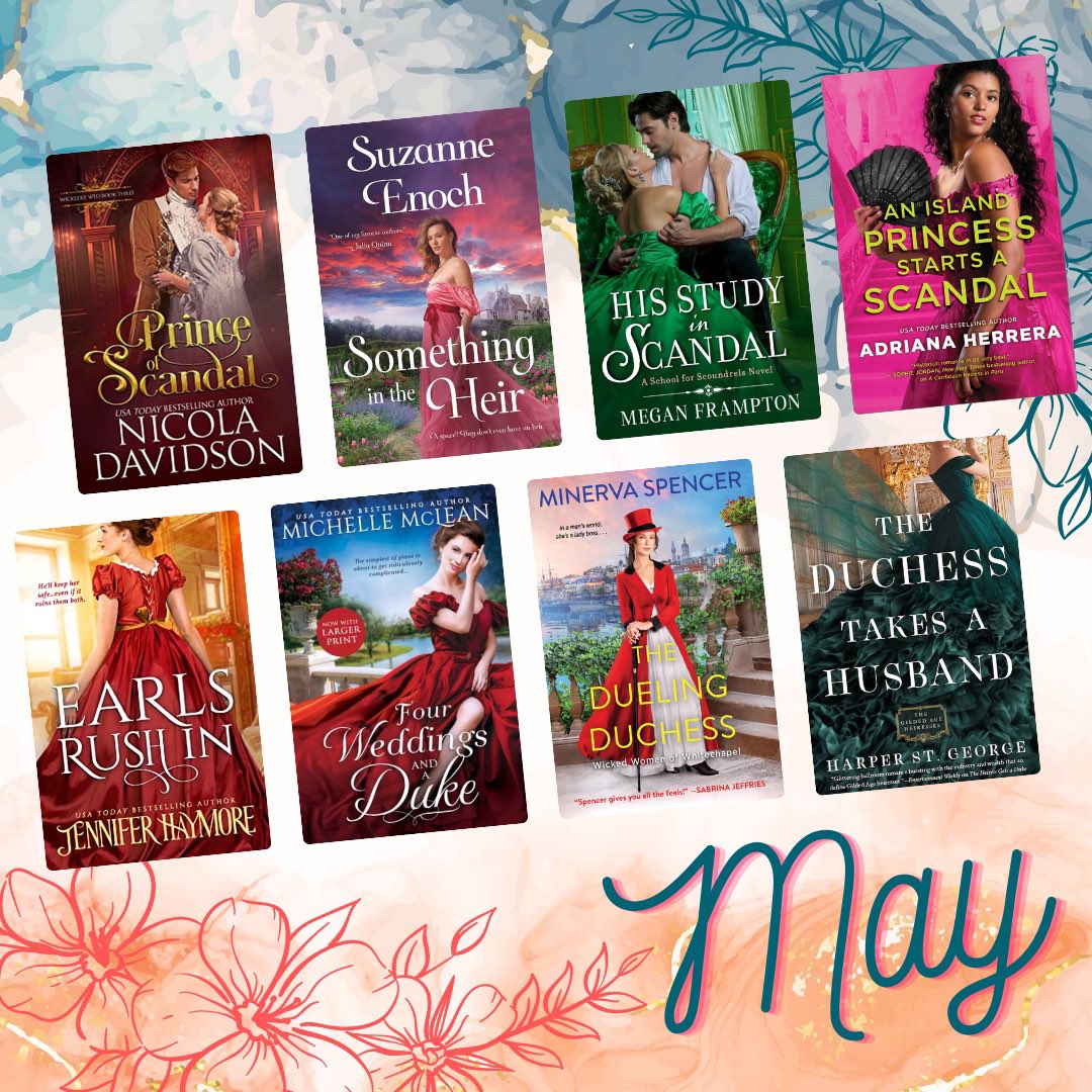 🌷Books Blooming in May🌷
Titles Coming Soon ...

Which books are making your TBR list grow this month?
#books #read #newrelease #booktwitter #historicalromance #romancelandia
