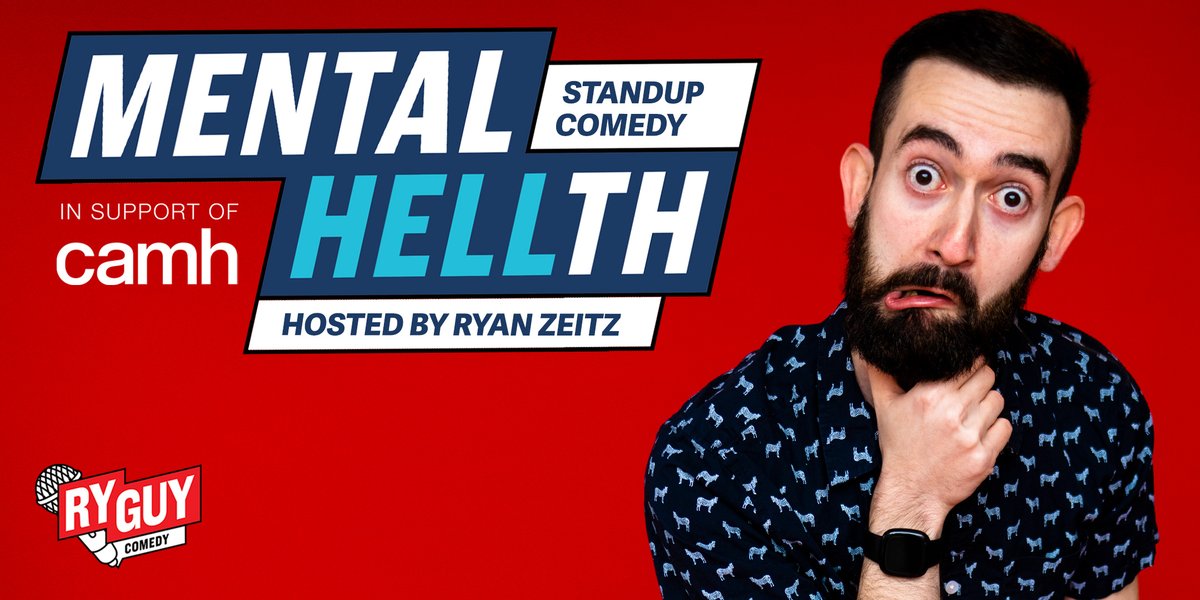 Only 2 more sleeps until Mental HELLth takes over @RivoliToronto Join us on Wednesday, May 3rd for a hilarious night of stand-up comedy in support of the @camhfoundation Featuring a lineup of Canada's TOP comics, it's the PERFECT way to kick off #MentalHealthAwarenessWeek