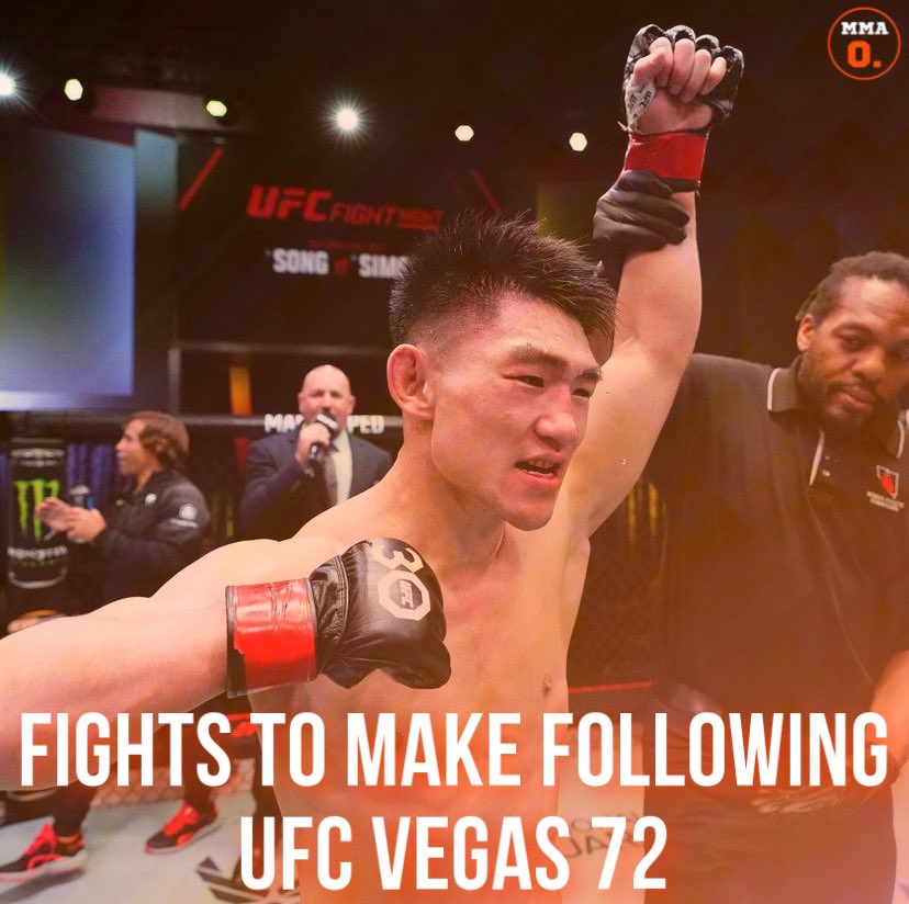 Fights to make following #UFCVegas72: Who next for Song Yadong? (@loganofford)✍️

tinyurl.com/ftm-vegas-72