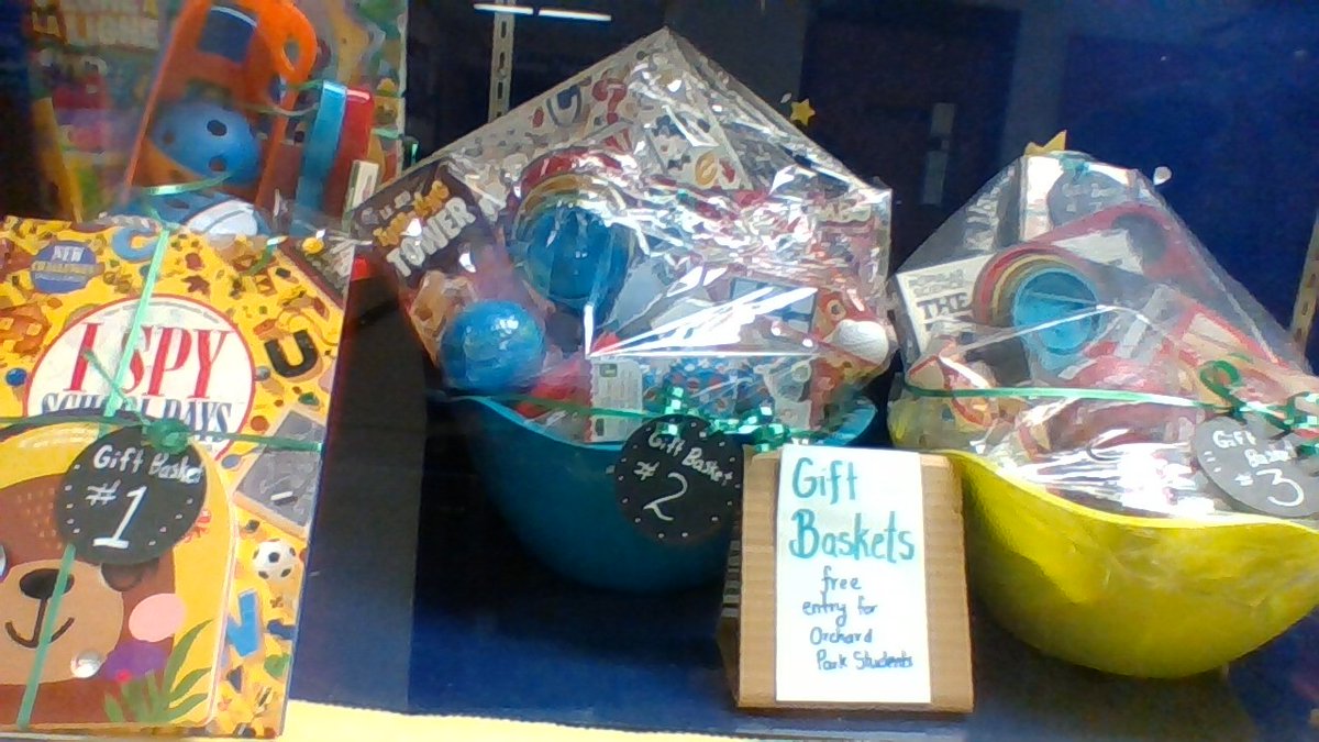 Family Learning Evening will be on Wednesday from 5:00-6:30. Orchard Park students get a ticket to enter in the draw for the gift basket of their choice. The baskets have many fun things like Cribbage, Rubik's cube, baking supplies, books and more. @OrchardParkPS