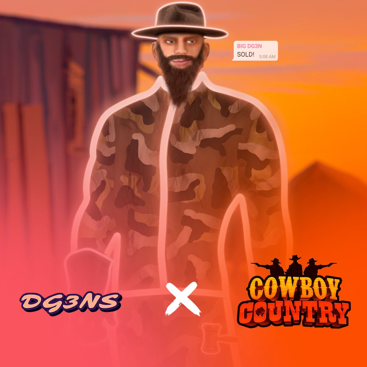 B3NN3T (@b3nn3ta) on Twitter photo <a href="/CowboyC_NFT/">Cowboy Country ™</a> have given to DG3NS team one whitelist to distribute. The next batch of auctions happening tomorrow and we will see the NEON brown cowboy.
The lucky guy who manage to buy this Neon DG3N will also receive the whitelist for one of the beautiful voxel art cowboys!! <a href="/CowboyC_NFT/">Cowboy Country ™</a> have given to DG3NS team one whitelist to distribute. The next batch of auctions happening tomorrow and we will see the NEON brown cowboy.
The lucky guy who manage to buy this Neon DG3N will also receive the whitelist for one of the beautiful voxel art cowboys!!