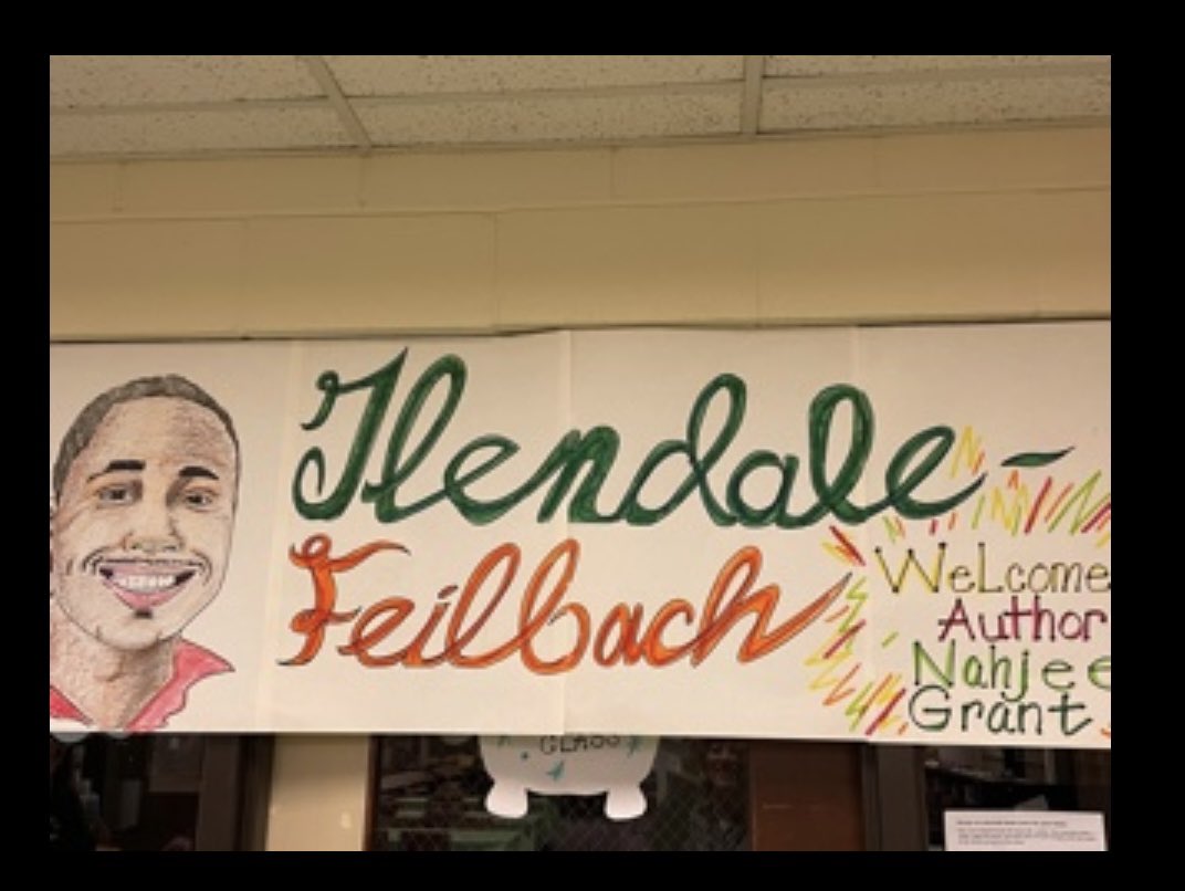 ReadForLiteracy's tweet photo. @NahjeeGrant is visiting @GFGators Glendale Feilbach today! 

Check out this warm welcome! Teachers , staff and students went above and beyond! 

It’s going to be an awesome day! @TPSProud @ClairesDay https://t.co/mFG3PPHKhE