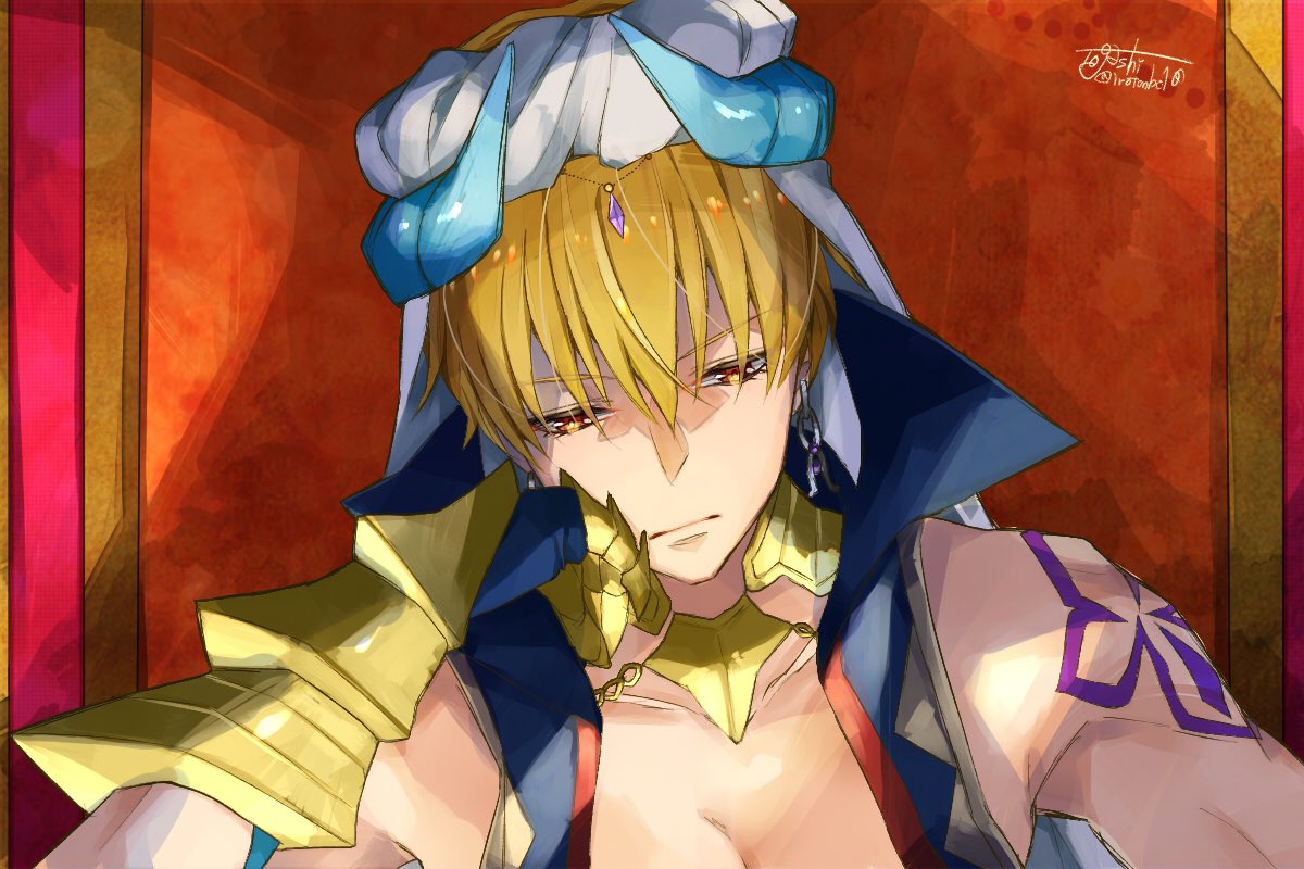 ギルガメッシュ(Fate) 「祝い忘れたけどキャスギルの強化本当におめでとうの再掲(キャスギル+α) キャスギ」|トガシ@ご依頼4月中旬以降受付のイラスト