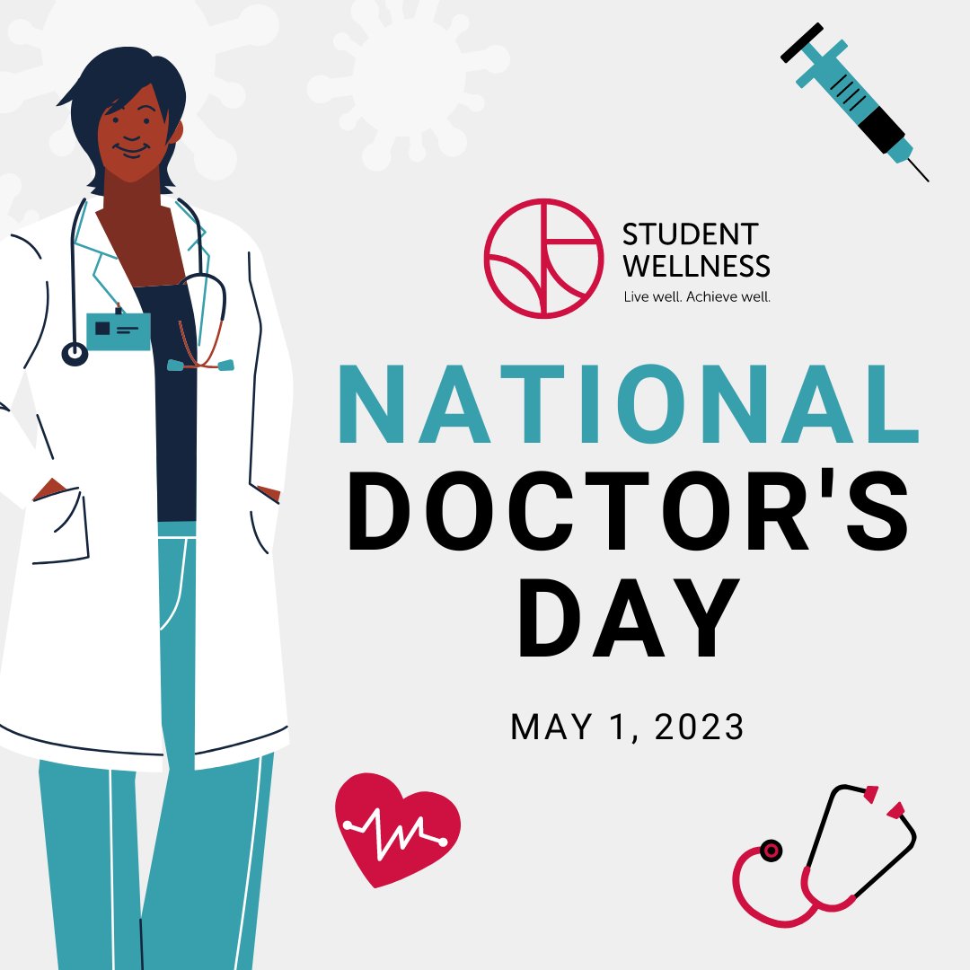 Wishing all of the physicians out there a Happy National Doctors' Day (May 1)! 🩺

"Your contribution to the profession &amp; to the <a href="/uofg/">University of Guelph</a> students &amp; their families is so valued &amp; important to the success of the campus community." - Dr. Clark Baldwin, Medical Lead, Student Wellness