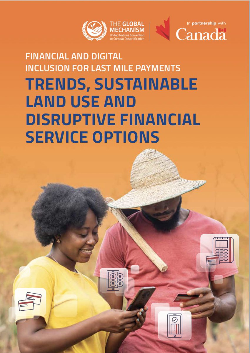 UNCCD's tweet photo. 1.4 billion people in the 🌍 still don't have  access to formal banking and financial services. 

Financial innovations and last-mile financing can help tackle land degradation and #drought, fostering inclusion and resilience #UNited4Land

Find out more ➡️ https://t.co/XPjjVBmiSk https://t.co/FoywsLDNp1