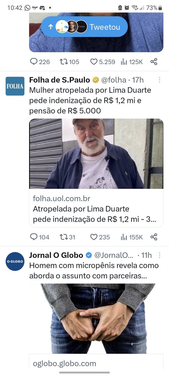 asaphcomph's tweet photo. @folha e @JornalOGlobo formando um conluio pra incentivar os velhos a coçarem o saco https://t.co/rEmGoUOzIL