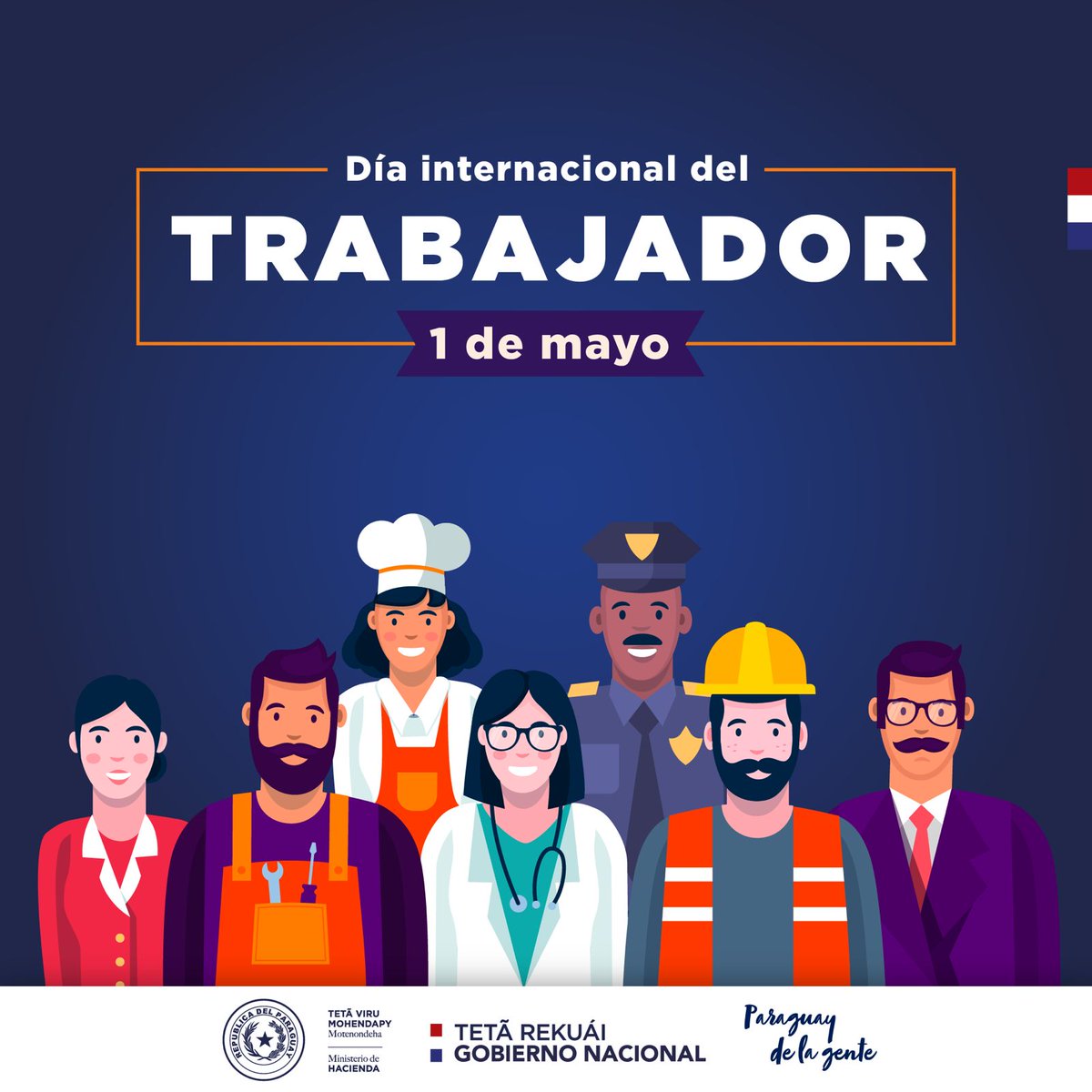 Los trabajadores son la fuerza que impulsa y hace prosperar a las distintas actividades que se desarrollan en el país. Son los motores que mueven al 🇵🇾. Mis respetos para todos ellos, en especial al plantel de funcionarios del @Haciendapy

¡Muy feliz Día del Trabajador!