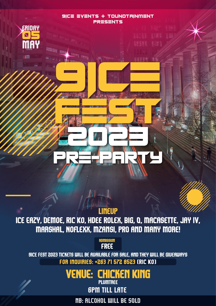 Plumtree! Join us for the 9ice Fest pre-party on Friday. Main event tickets will be sold and a few given away. 🥳 #9iceFest2023
