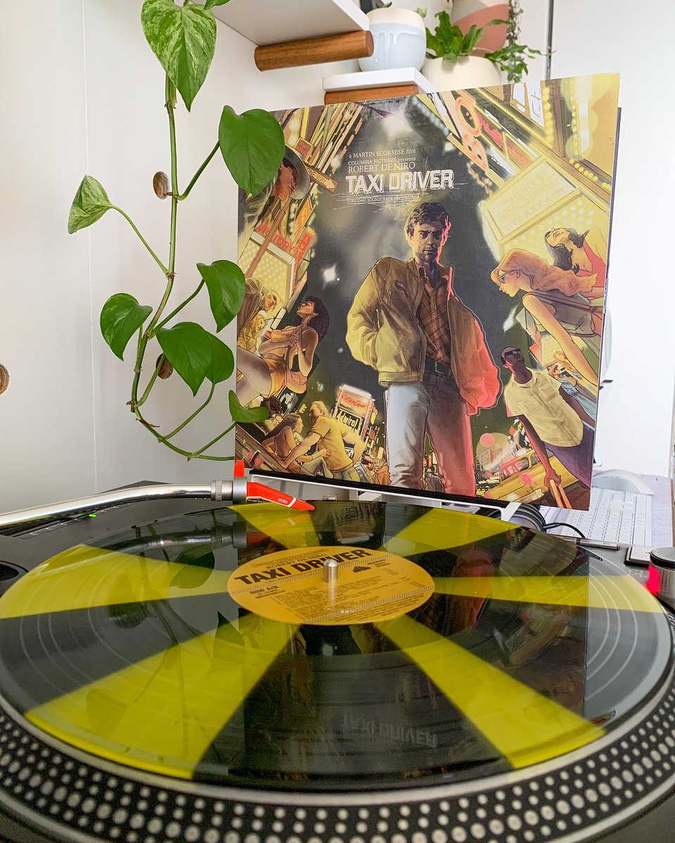 Taxi Driver. The original motion picture score by #BernardHerrmann. Originally released in 1976, with this being the 2022 repress on @waxworkrecords. In what would be the final score from BH, he delivers jazz sax and brooding brass to create the soundscape and tension so well