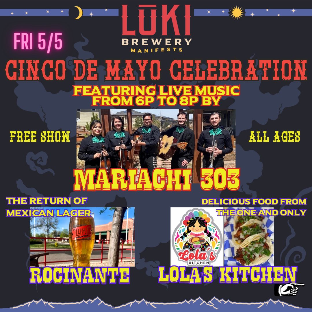 Lukibrew's tweet photo. Great weather, beer releases, food trucks, and fun events.  Happy May 1st!
#drinklocal #craftbeer #colorado #beergeek #coloradocraft #beertography #brewery #craftbeerlife #craftbeerlover #arvada #seekthesource #stateofcraftbeer #coloradobeer #supportsmallbusiness #cincodemayo https://t.co/3KuOjZP2ts