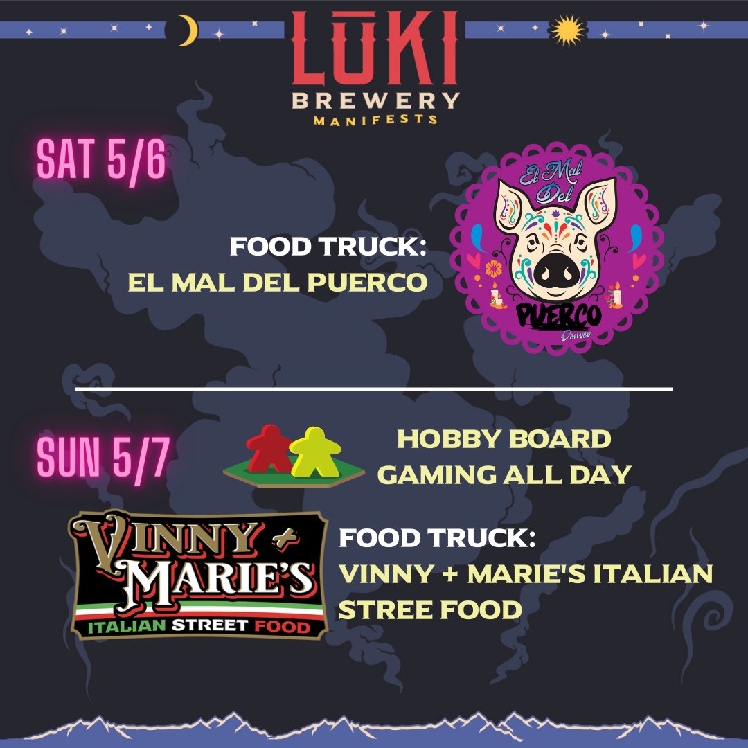 Lukibrew's tweet photo. Great weather, beer releases, food trucks, and fun events.  Happy May 1st!
#drinklocal #craftbeer #colorado #beergeek #coloradocraft #beertography #brewery #craftbeerlife #craftbeerlover #arvada #seekthesource #stateofcraftbeer #coloradobeer #supportsmallbusiness #cincodemayo https://t.co/3KuOjZP2ts