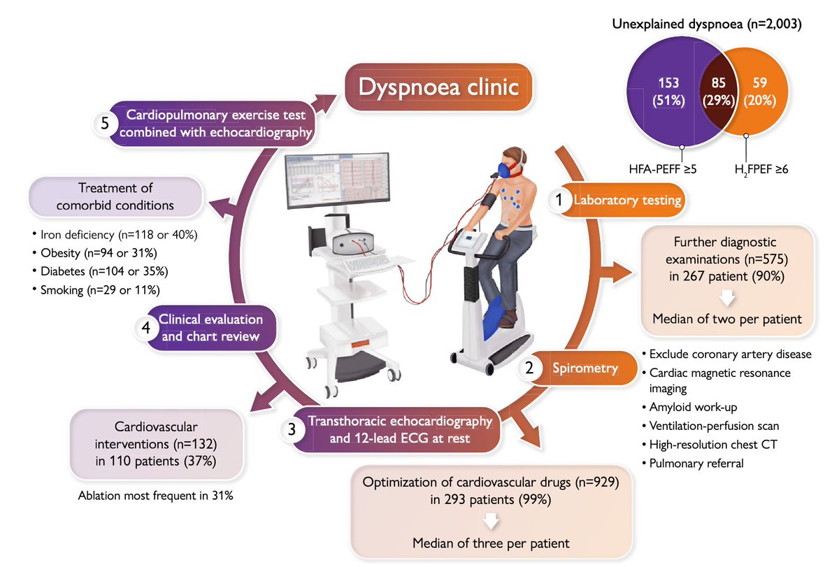ValleAlfonso's tweet photo. #HFpEF: innovative diagnostic approaches and therapeutic targets

👉 heterogeneous presentation
👉 systematic assessment through cardiopulmonary exercise testing combined with exercise echocardiography (CPETecho) 
👉 H2FPEF / HFA-PEFF score
❓ What are the roles for cardiologists/HF specialists/general practitioners? 
👉general & specific 💊
📥 https://t.co/9LgQQbeIed #CardioTwitter