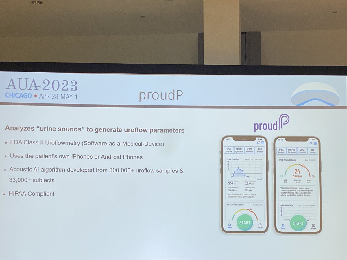 MSLee_MD's tweet photo. Bilal chugtai provides a review of advances in diagnostics in male LUTS. these audio apps are fascinating and allow pts to obtain data at home
#SOBPD #AUA23 https://t.co/GZ7LpPoOcu