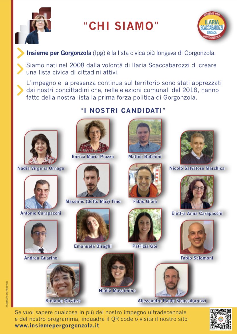 ListaIPG's tweet photo. #insiemepergorgonzola #elezionicomunali2023 #ilariascaccabarozzisindaca #martesanagorgonzola https://t.co/QdG7g3DSxf